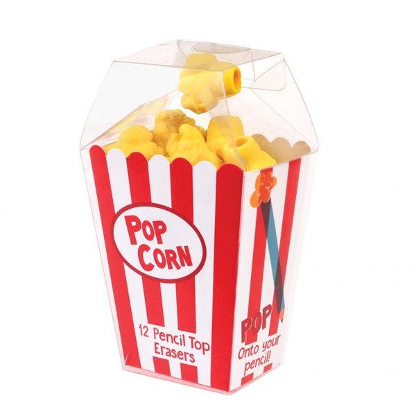 Witzige Radiergummis ( 12 Stück ) Popcorn