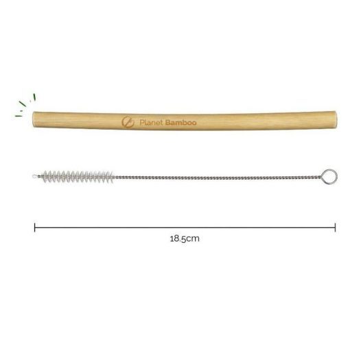 Bambus Trinkhalme – 10er Set inkl. Reinigungsbürste und Stoffbeutel